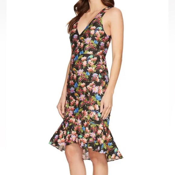 Nicole Miller X Artelier Lamanca Jungle Dress Whimsical Floral - Picture 2 of 16